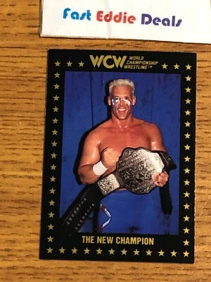 1991 WCW WRESTLING CARD STING WCW WORLD CHAMPION  # 82 CHAMPIONSHIP MARKETING - Image 1 of 2