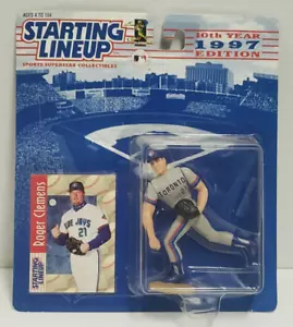 Figura de acción y tarjeta Roger Clemens Blue Jays Kenner Starting Lineup SLU MLB 1997 - Imagen 1 de 20