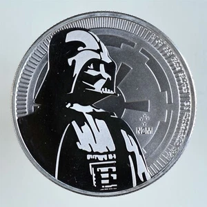 2017 Niue $2 DARTH VADER Star Wars GEM BU 1 oz. .999 FINE Silver Coin - Picture 1 of 2