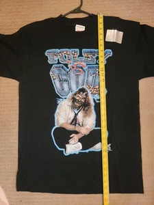 Vintage Mick Foley T Shirt 1998 Mr Socko Size L WWF Wrestling Foley Is God - Picture 1 of 16
