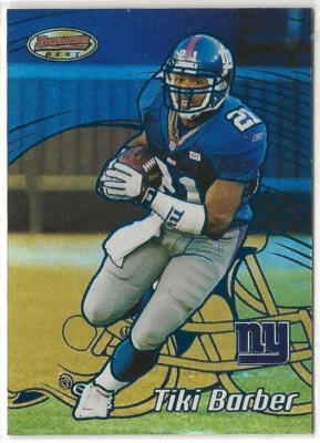 TIKI BARBER - RB Giants - 2002 Topps - Bowmans's Best Blue  68/300  #72  (1534a) - Image 1 of 3