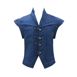 IN STOCK Tangled Flynn Rider Prince Outfit Blue Vest Cosplay Costume Halloween - Picture 1 of 2