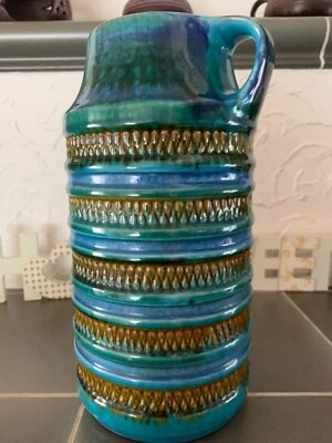 Vase türkis braun v. CARSTENS Tönnishof E 4-25 WGermany Kunst Keramik Majolika - Bild 1 von 4