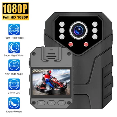 1080P Audio Video DVR Night Vision Cam HD Camcorder Mini Body Camera 2" Screen - Bild 1 von 4