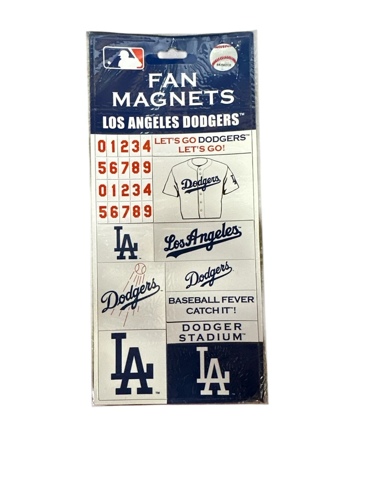 Los Angeles Dodgers 15 Individual Team Magnets - Image 1 of 1