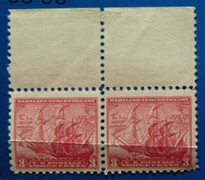 US 3¢ stamp SC #736, Maryland, 300 Years, The Ark and the Dove MNH 1934 pair - Picture 1 of 4