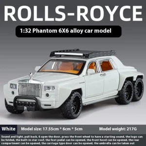 1:32 Rolls Royce Phantom 6X6 Modified Alloy Diecast Metal Model Car Sound & Ligh - Picture 1 of 18