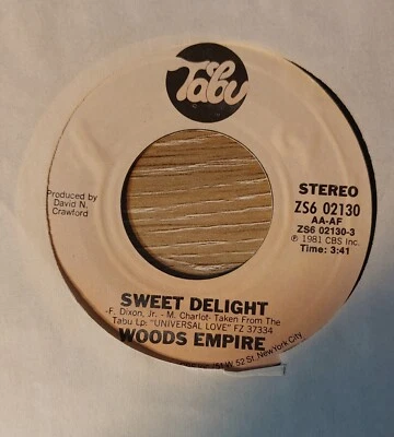 WOODS EMPIRE Sweet Delight/In the Night Air TABU 7" Soul Disco 45 RPM Foto 1 de 2