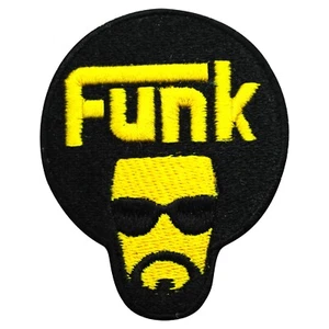 Parche funk, parche funky hierro bordado en costura insignia de parche 7x6 cm - Imagen 1 de 1