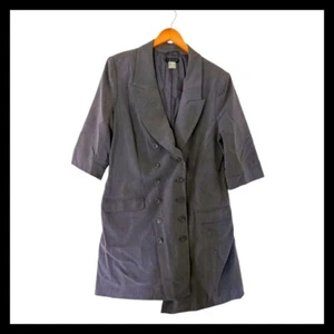 Venus Gray Double Breasted Coat Dress Plus Size 16 Office - Picture 1 of 11