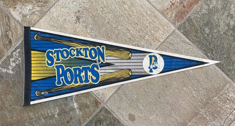 Vintage Stockton Ports Baseball Pennant Cover