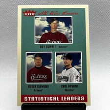 2005 FLEER STATISTICAL LEADERS ROY OSWALT, ROGER CLEMONS,CARL PAVANO #4