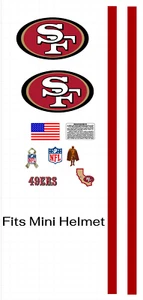 San francisco 49'ers football helmet 8 mil vinyl Convex Gear wrap Mini - Picture 1 of 1