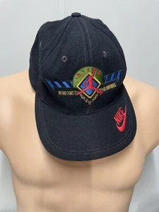 Vintage YOUTH Nike Air Michael Jordan MVP Jump Man 90s Snapback Hat Bulls Wool* - Picture 1 of 12