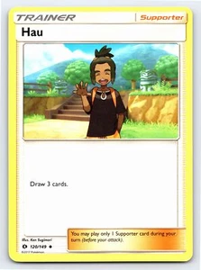 Hau 120/149 Uncommon Sun & Moon Base Set Pokemon Card - NM - Imagen 1 de 2
