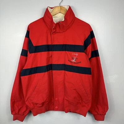Chaqueta de vela Nautica vintage, escudo náutico, bloques de colores, rojo azul marino, XL para hombre Foto 1 de 4