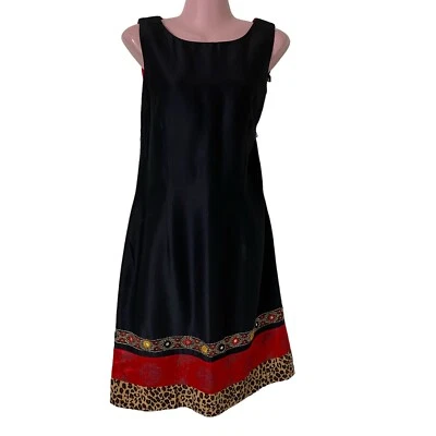 Vintage Positive Attitude Dress Womens Size 12 Black Sleeveless Office Party - Image 1 of 4