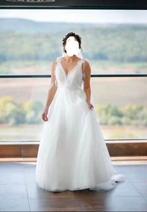 wedding dress size 10 petite long dress - Picture 1 of 7