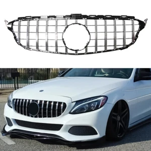 Front Grille For Mercedes Benz 2015-2018 W205 C-Class C250 C300 C350 Grill - Picture 1 of 10