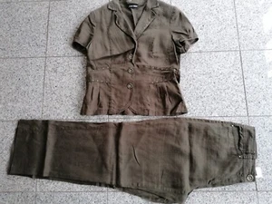 Gerry Weber**moderner leichter Leinen Anzug in kaki/ Größe Hose 42/Jacke 40 - Bild 1 von 6