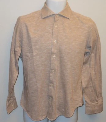 J LINDEBERG BEIGE LONG SLEEVES FINE COTTON DRESS SHIRT. JL7149-S Foto 1 de 4