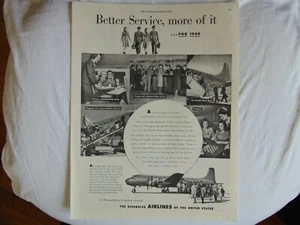 1947 Better Service The SCHEDULED AIRLINES OF THE UNITED STATES art print ad - Picture 1 of 1