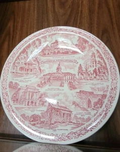 Vernon Kilns Transferware piatto vintage souvenir di stato Carolina del Sud 1931-1958 - Foto 1 di 9