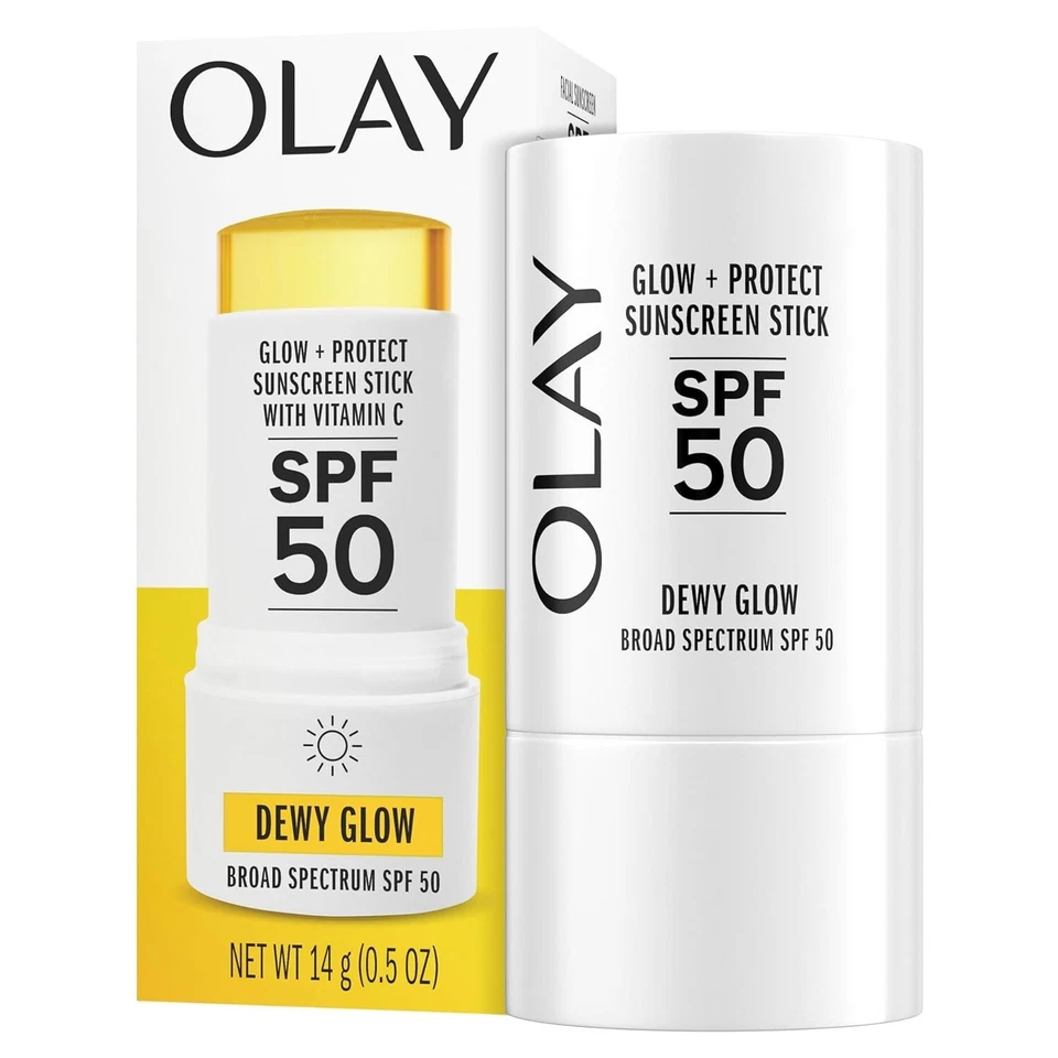 Olay Glow & Protect SPF 50 Face Sunscreen Stick, Fragrance Free, 0.5 OZ (14 G) - Image 1 of 1