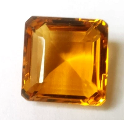 86.50 Ct. Large Yellow Citrine Square Cut AAA+ Loose Gemstone for Ring & Pendant - Image 1 of 4