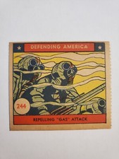 1941 W.S. Corp #244 Defending America Repelling Gas Attack Trading Card EX