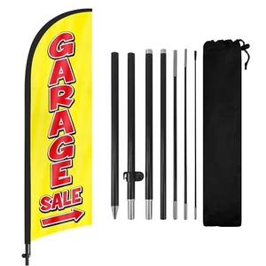 Garage Sale Advertising Swooper Flag Banners, Garage Sale Feather Flags with ... - Picture 1 of 8