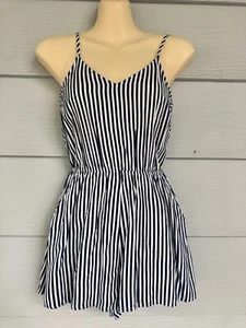 H&M Divided Damen Shorts Strampler XS Gr. 0 blau weiß gestreift Sommer Teen Girl - Bild 1 von 5