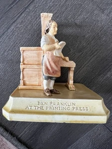 Vintage SEBASTIAN MINIATURE 1961 Ben Franklin at the Printing Press PV Bastion - Picture 1 of 6