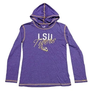 LSU Long Sleeve Hoodie Shirt Girls Youth Sz XL (16) College Sports Geaux Tigers - Picture 1 of 4