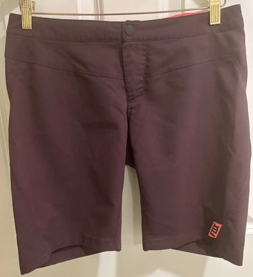 Shorts feminino Fox Ripley MTB ciclismo bicicleta roxo/rosa pequeno - Imagem 1 de 4