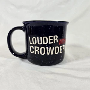 Louder With Crowder Discontinued Speckled Blue Coffee Mug Etched Lettering - Picture 1 of 7