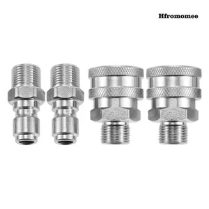 Kit adaptador lavadora acero 5000 PSI accesorios manguera conexión rápida Hfromomee 3/8" - Imagen 1 de 6