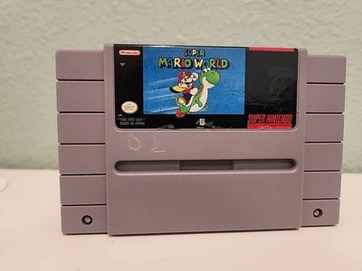 Super Mario World (Super Nintendo SNES, 1991) Authentic - Image 1 of 4