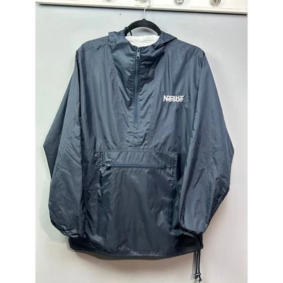 Jaqueta Pulôver Quebra-Vento Masculina Nestlé Porto Pequeno Empresa Roupa de Trabalho Azul - Imagem 1 de 4