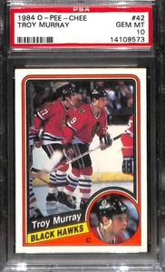 1984 O-PEE-CHEE #42 Troy Murray PSA 10 GEM-MT 14109573 - Picture 1 of 2