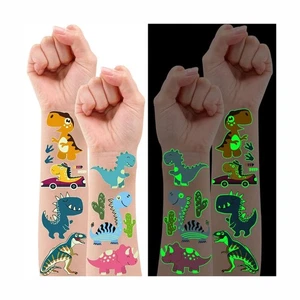 Tatuaggi Dinosauri Bambini 20 Fogli Luminosi Tatuaggi per Bambini Stickers - Foto 1 di 24