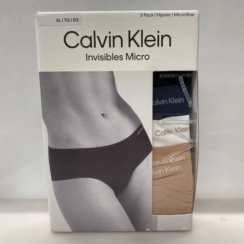 Calvin Klein Women's Invisibles 5 Pack Hipster Multicolor Size Medium