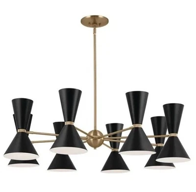 Kichler Lighting 52567CPZBK Phix Chandelier Champagne Bronze with Black (G) - Image 1 of 2