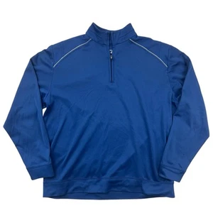 Cutter & Buck CB WeatherTec blau 1/4 Zip Pullover Sweatshirt L/S Mock Neck XL - Bild 1 von 14