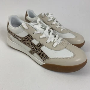 Skechers Memory Foam Air-Cooled White Tan Leopard Print Sneaker Womens 7.5 - Picture 1 of 16