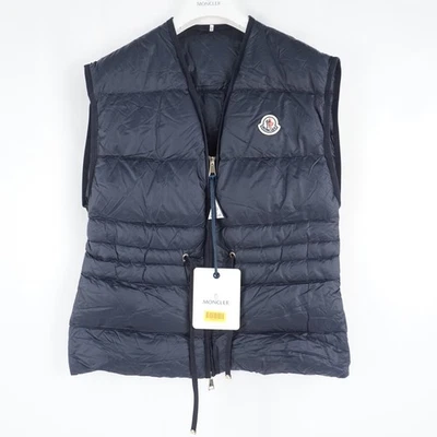 Moncler Nai Chaleco acolchado aislado con lazos en la cintura en negro para mujer talla 0 Foto 1 de 4