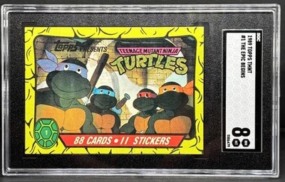 1989 Topps Teenage Mutant Ninja Turtles SGC 8 #1 The Epic Begins - Image 1 of 2