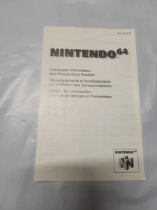 NINTENDO 64 N64 Consumer Information and Precautions Booklet NUS-USA/CAN - Picture 1 of 2