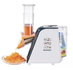 SilverCrest Grattugia Elettrica 5in1 Affettatrice Insalata Taglia Frutta Verdura Formaggio Ecc - Foto 1 di 8