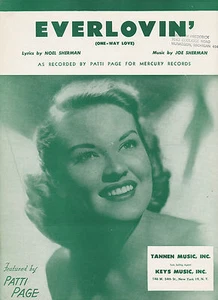EVERLOVIN' (ONE-WAY LOVE) NOTEN WIE AUFGENOMMEN VON PATTI PAGE 1954 - Bild 1 von 1